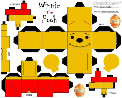 Winnie The Pooh Cubeecraft By Melopruppo Winnie The Pooh And Friends
