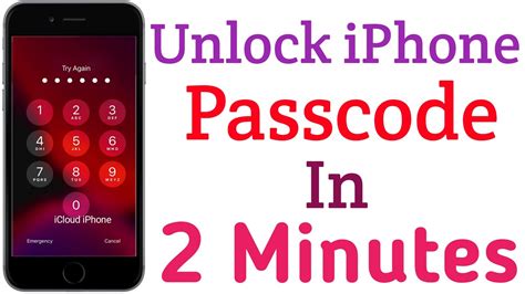 Unlock Iphone Passcode In 2 Minutes Without Computer How To Unlock Iphone Passcode Youtube