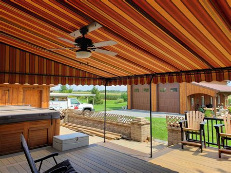 Stationary Canopy Over A Deck And Outdoor Kitchen Area Kreiders