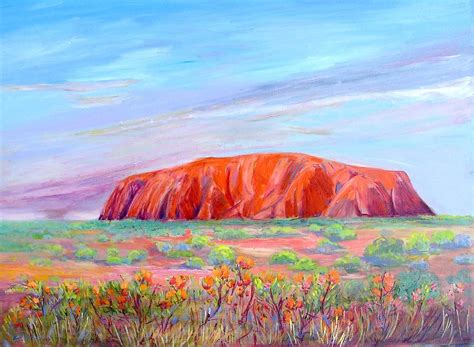 Uluru Painting By Virginia Mcgowan Fine Art America