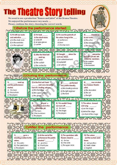 Theatre Story Telling - ESL worksheet by savvinka