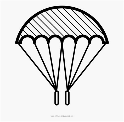 Parachute Coloring Page Template Sketch Coloring Page