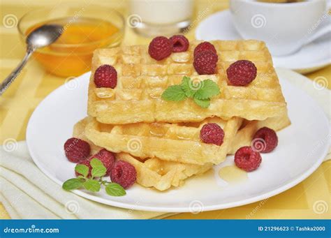 Waffles With Honey Stock Image Image Of Italian Bowl 21296623