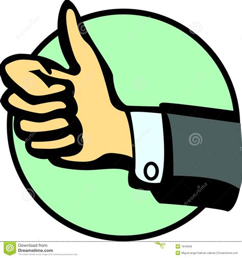 Thumbs Up Hand Gesture Vector Illustration For Business Success