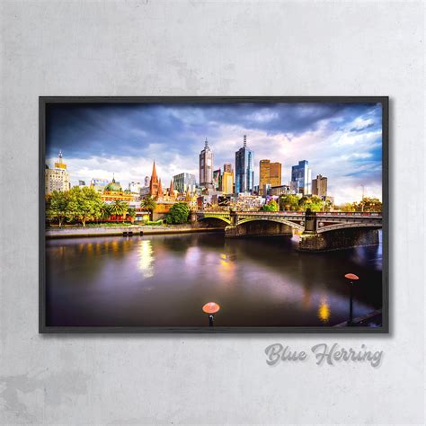 Melbourne Photograph Melbourne Sky City Sunset Bridge View Art