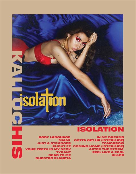 Isolation Kali Uchis X Album Poster Etsy In Minimalist