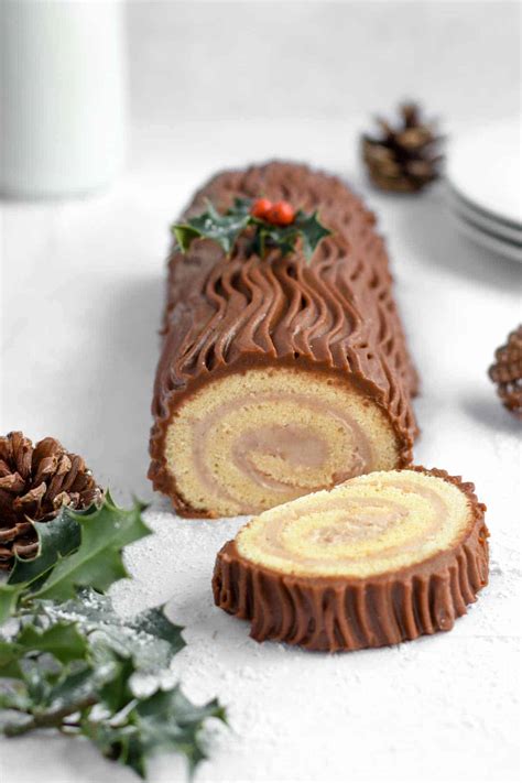 Chocolate Chestnut Cream Yule Log EASY That Cute Dish