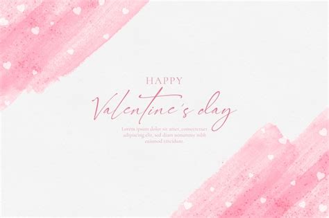 Free Vector Happy Valentines Day Watercolor Background