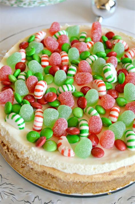 Fudge, peppermints, pralines, and turkish delights are traditional christmas candies that are a delicious. Festive Christmas Candy Cheesecake Recipe - About A Mom