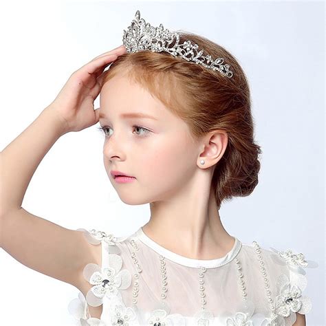 Girls Princess Rhinestone Crown Headdress Hp005 Uk