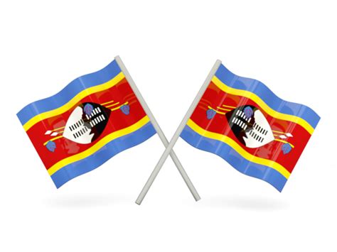 Two Wavy Flags Illustration Of Flag Of Swaziland