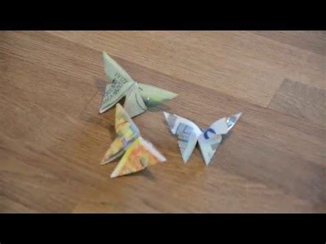 Origami tiere mit geld falten zur hochzeit. Geldschein falten Schmetterling - Geldgeschenke basteln ...