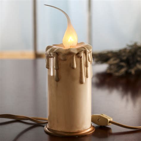 Ships free orders over $39. Electric Primitive Candle Lamp - Lighting - Primitive Decor - Factory Direct Craft