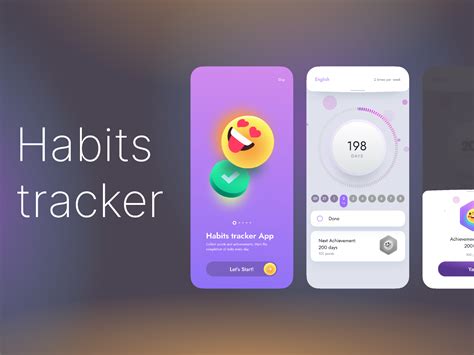 Habits Tracker App 🦄 Freebies Figma
