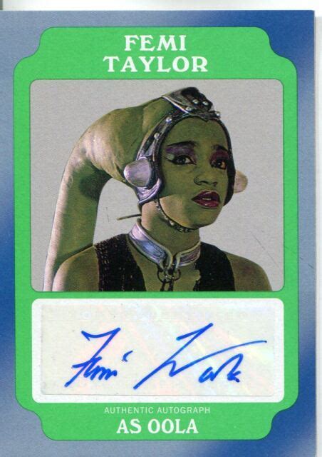 Star Wars Rogue One Mission Briefing Autograph Card Femi Taylor As Oola Ebay