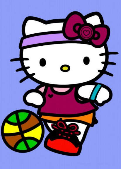 Hello Kitty Playing Sports Coloring Page Free Printable Coloring Pages