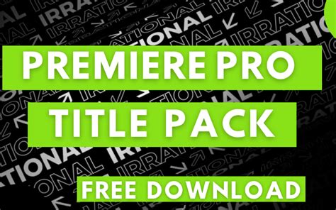 Free Premiere Pro Title Templates Titles Pack Free Download
