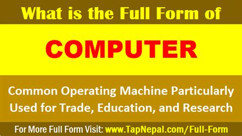 Full Form Of Computer Meaning Types Parts And Functions