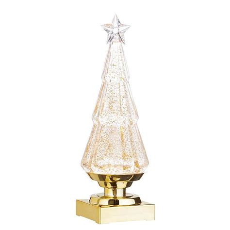 1175 Inch Acrylic Lighted Tree With Gold Glitter Water Lantern Gold