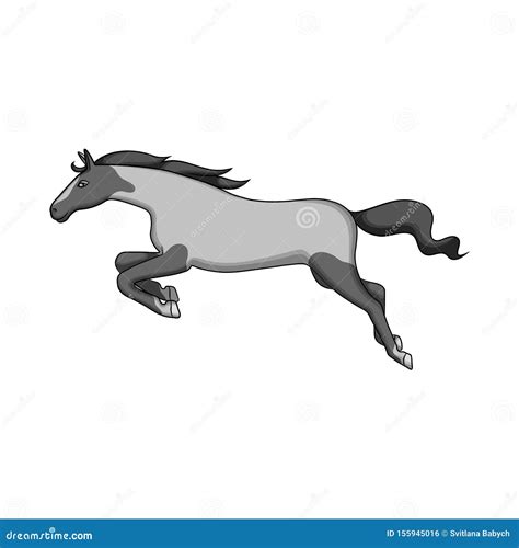 Vector Illustration Of Horse And Gallop Symbol Collection Of Horse And