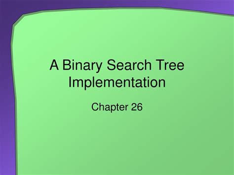 Ppt A Binary Search Tree Implementation Powerpoint Presentation Free