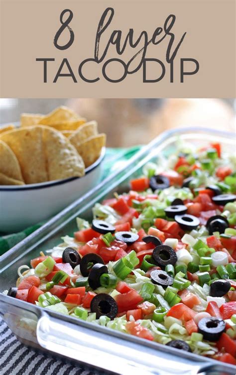 There's no mayo or sugar, just a naturally sweet and slightly tangy dressing with a hint of pure maple syrup. Go big with this 8 layer taco dip recipe - it is the perfect appetizer for large crowds. It's ...
