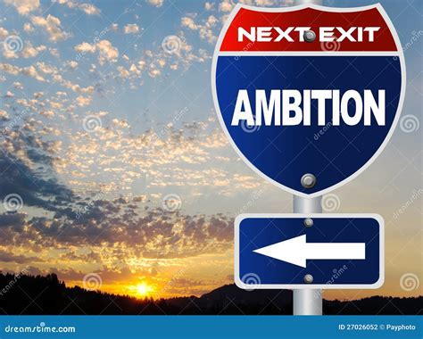 Ambition Road Sign Stock Illustration Image Of Concept 27026052