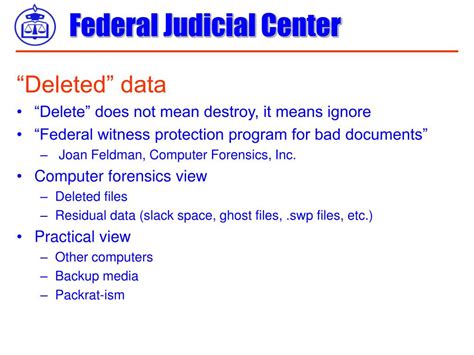 Ppt Federal Judicial Center Powerpoint Presentation Free Download