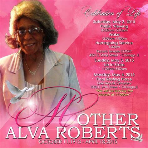 Mother Alva Roberts Wife Of Bishop Roberts Roberts