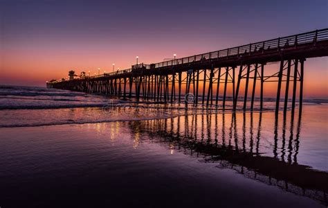 Sunsets In Oceanside Ca Stock Photo Image Of Reflection 171933814