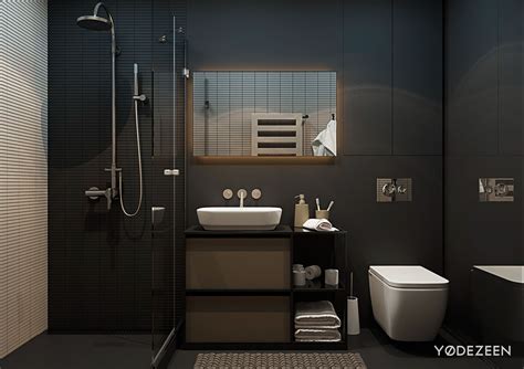 Matte Black Bathroom Interior Design YØ DEZEEN 