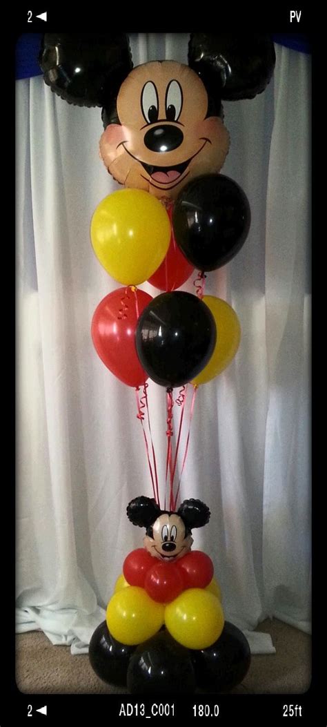 Mickey Mouse Foil Head Balloon Bouquet Decoración Con Globos Pint