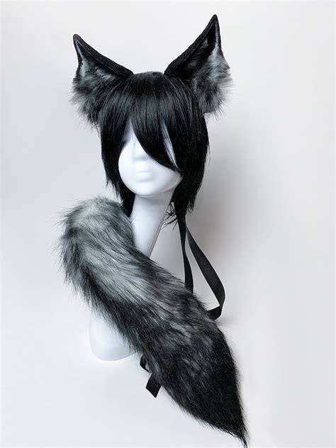 Realistic Faux Fur Wolf Cosplay Ears And Tail Etsy