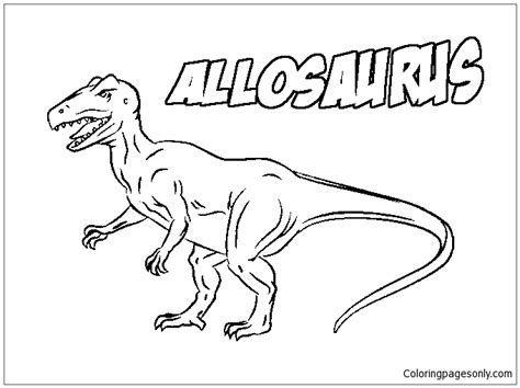 Allosaurus Dinosaur Coloring Pages - Allosaurus Coloring Pages