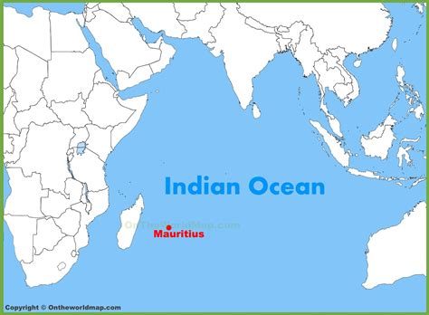 Mauritius Location On The Indian Ocean Map