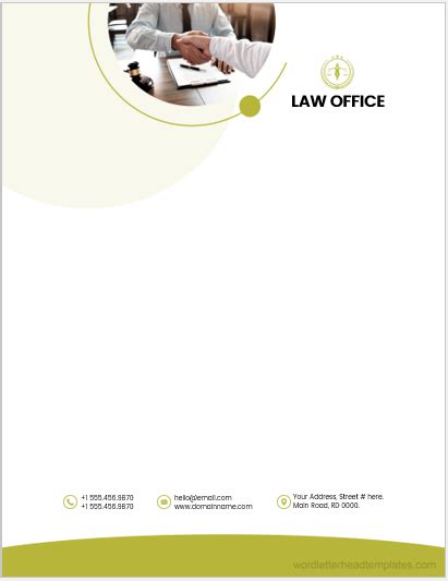 Law Office Letterhead Templates For Word Edit Print