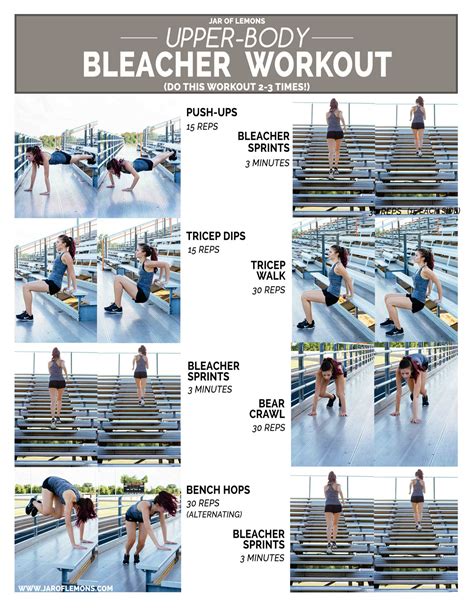 Upper Body Bleacher Workout Jar Of Lemons