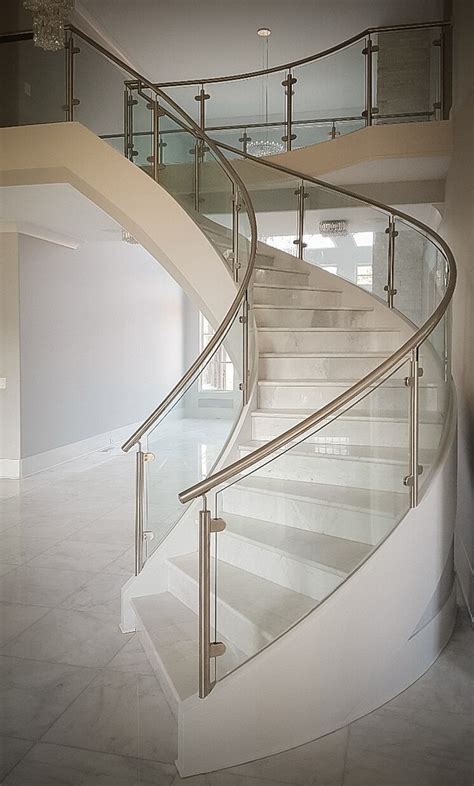 Contemporary Curved Staircase Design New Ideas Railing Design Glass