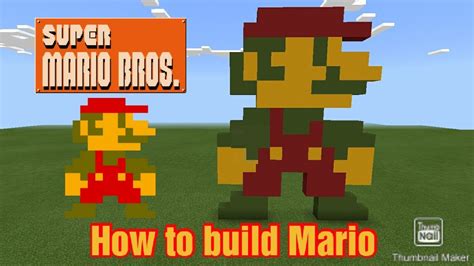 How To Build Super Mario Bros Game Style Mario In Minecraft Youtube