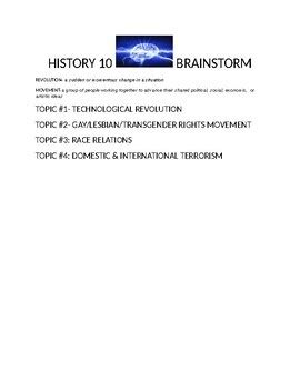 History The Renaissance- in class essay assignment by CANADIAN PE TEACHER
