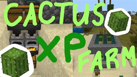Easy Automatic Cactus Xp Farm Minecraft 117 Bedrock Edition Youtube