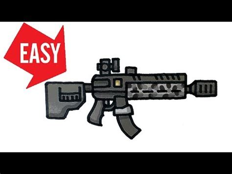 How to draw hollowhead from fortnite. How to draw Fortnite gun【TACTICAL ASSAULT RIFLE】Easy ...