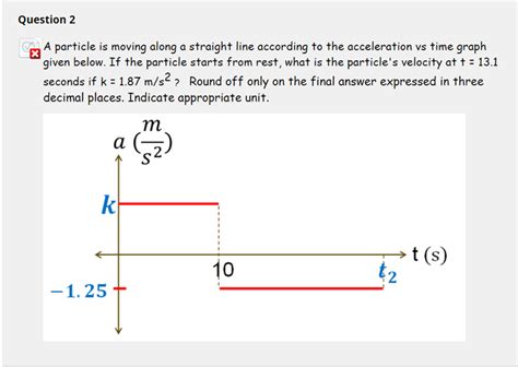 Solved A Particle Is Moving Along A Straight Line According