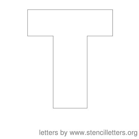 12 Inch Stencil Letter Uppercase T Printable Alphabet Letters Alphabet