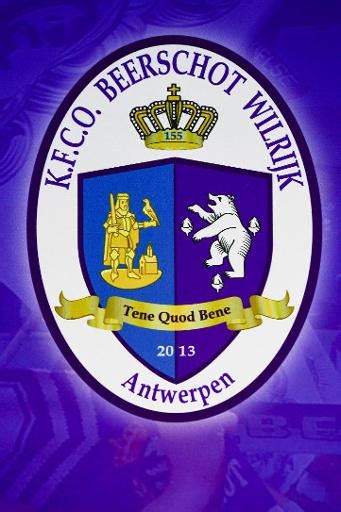 Our colours are purple/white and white/purple. Beerschot Wilrijk is zeker: "Met al wat er op tafel ligt ...