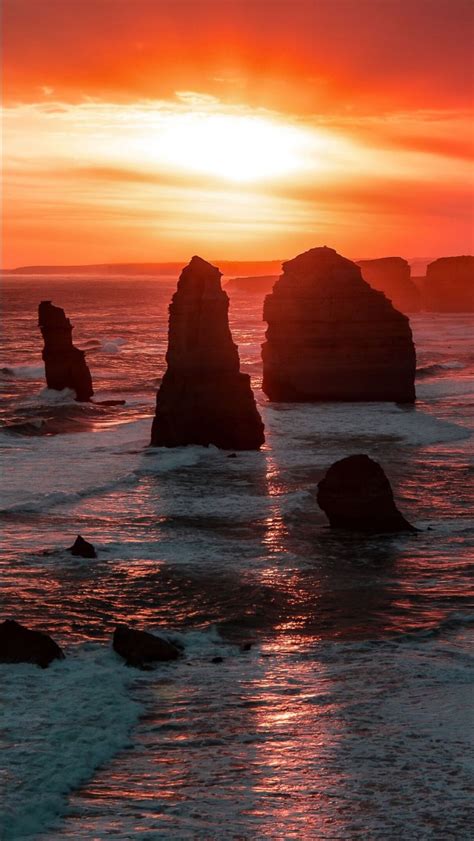 The Twelve Apostles Coastline Rock Sunset 4k Hd Nature Wallpapers Hd