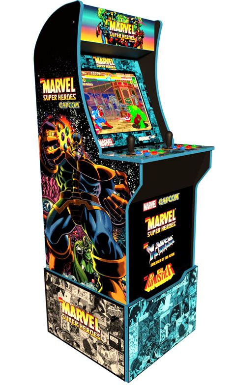 4 player upright arcade machine with 4,708 games in 1 32 monitor trackballs. Arcade1Up Marvel Super Heroes™ At-Home Arcade Machine with ...