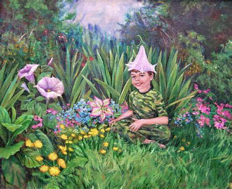 Garden Sprite Painting By Rose Wark Fine Art America