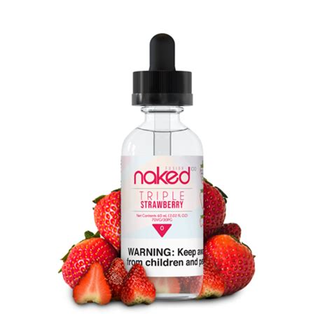 naked 100 fusion triple strawberry 60ml e liquid vape juice
