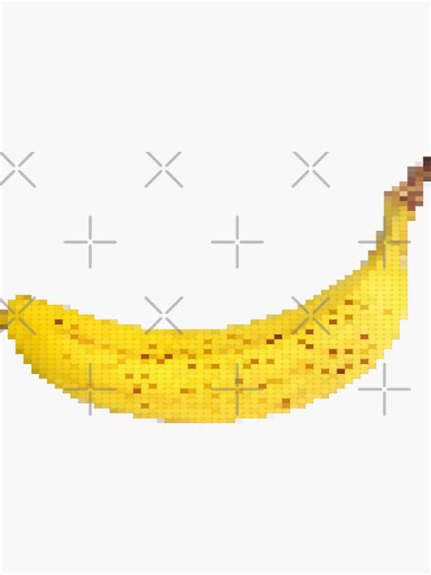 Banana Pixel Art Sticker For Sale By Medouz10 Redbubble
